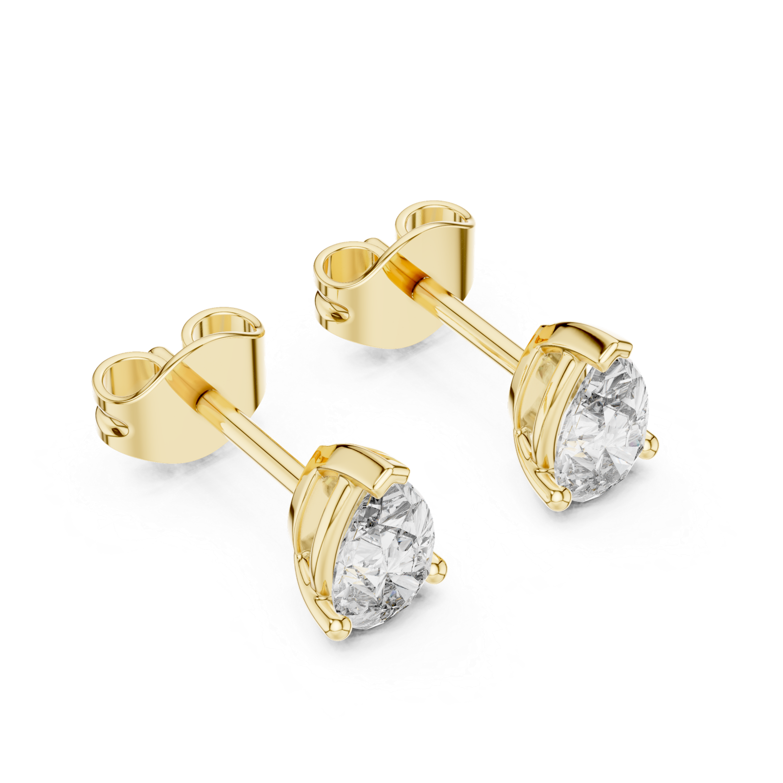 Calista Cushion Crown Diamond Stud Earrings