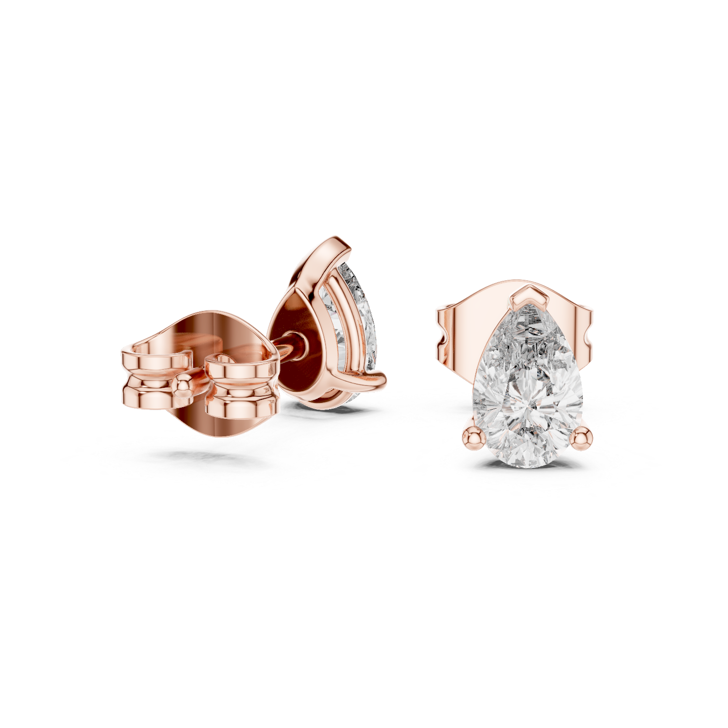 Calista Cushion Crown Diamond Stud Earrings