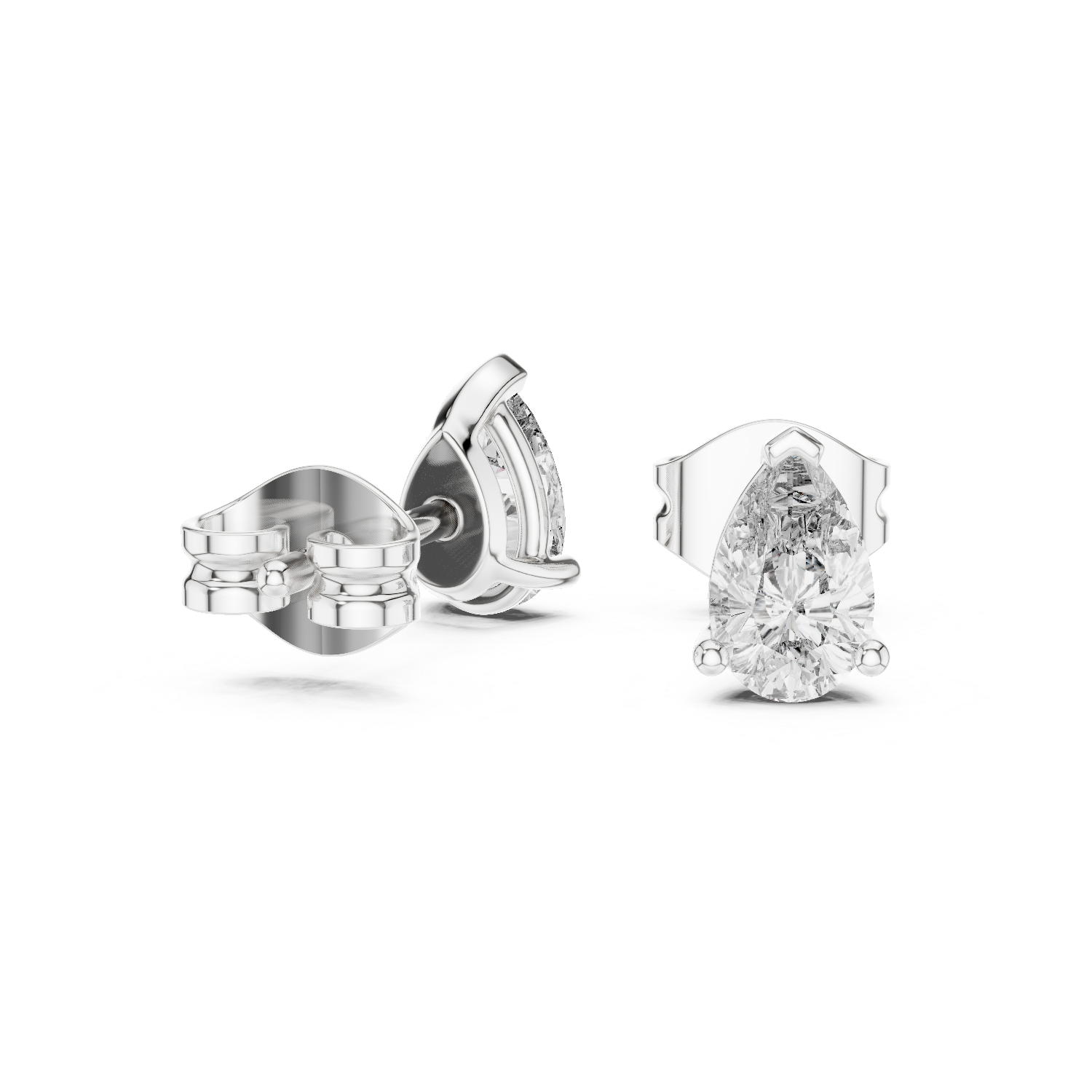 Calista Cushion Crown Diamond Stud Earrings