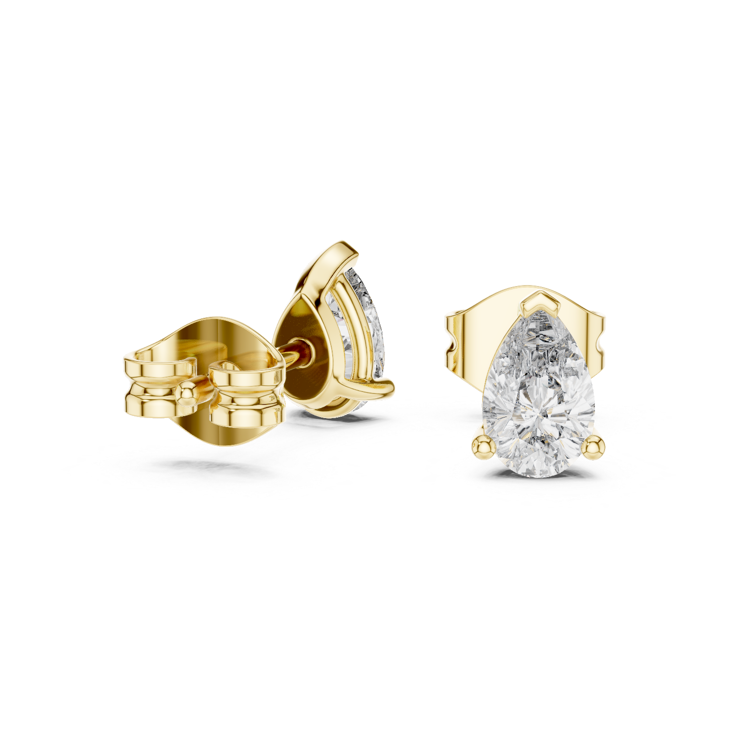 Calista Cushion Crown Diamond Stud Earrings