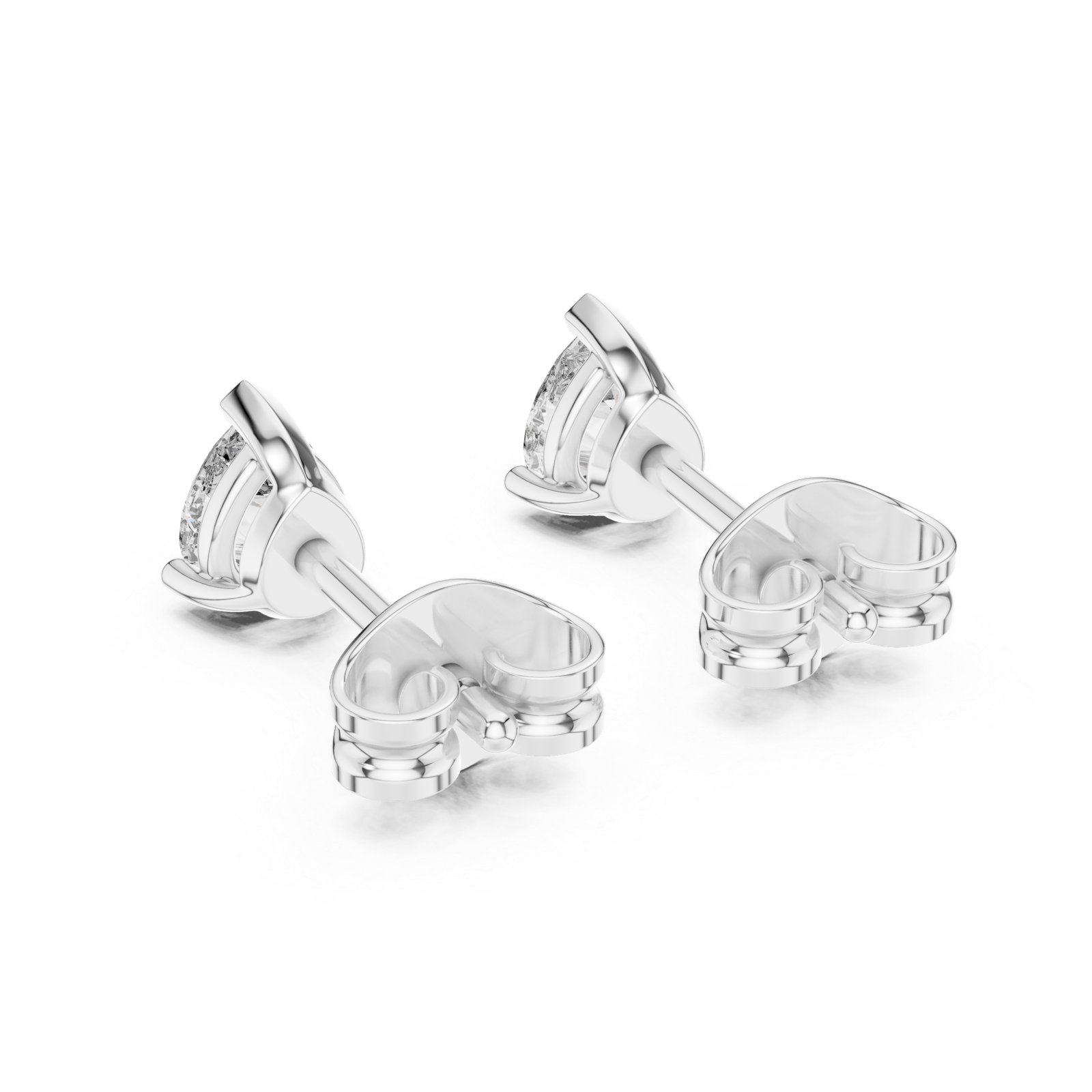 Diorra Pear Basket Diamond Stud Earrings