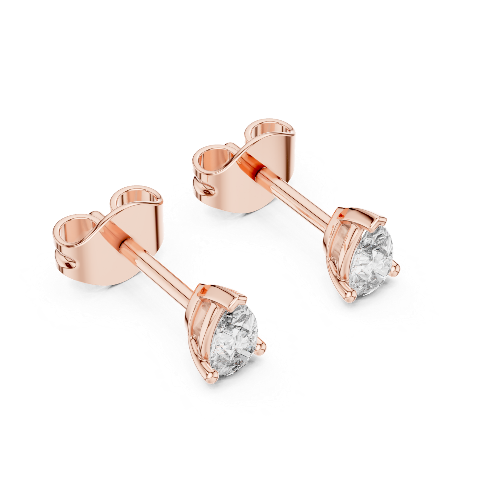 Lenora Petite Pear Diamond Stud Earrings