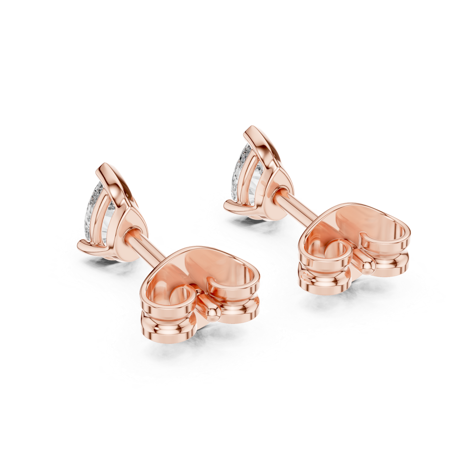 Lenora Petite Pear Diamond Stud Earrings