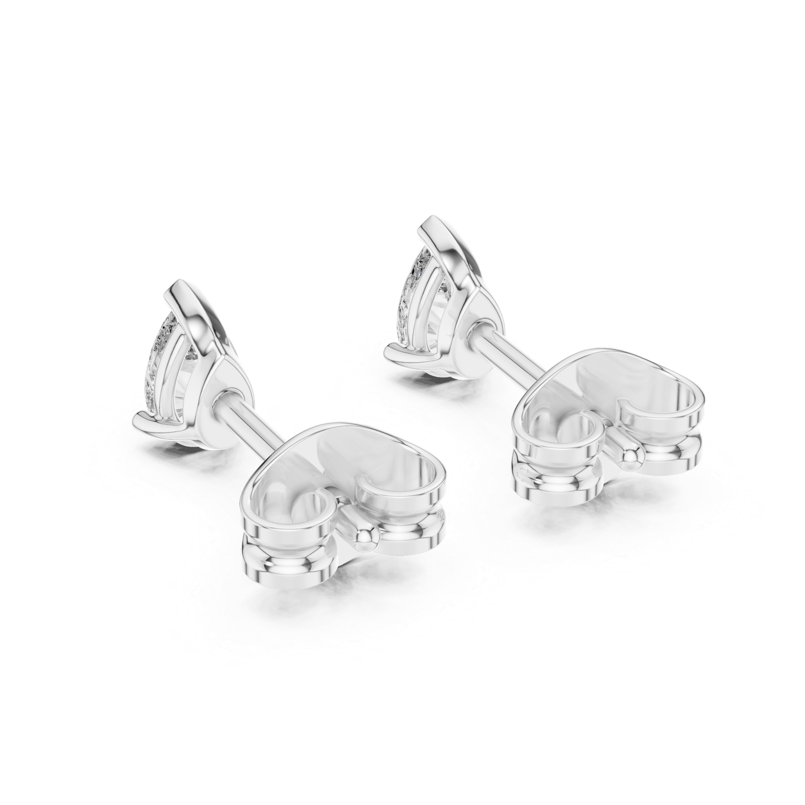 Lenora Petite Pear Diamond Stud Earrings
