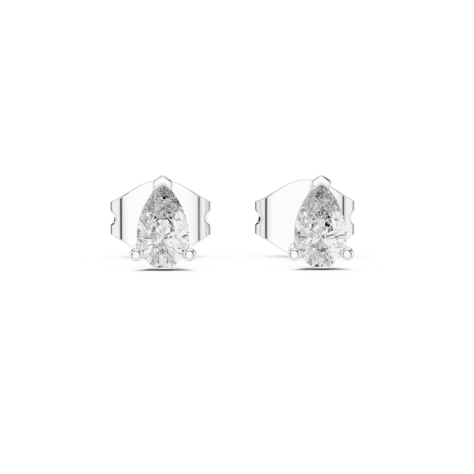 Lenora Petite Pear Diamond Stud Earrings