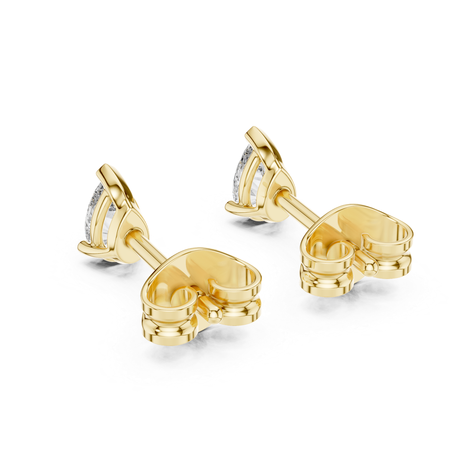 Lenora Petite Pear Diamond Stud Earrings