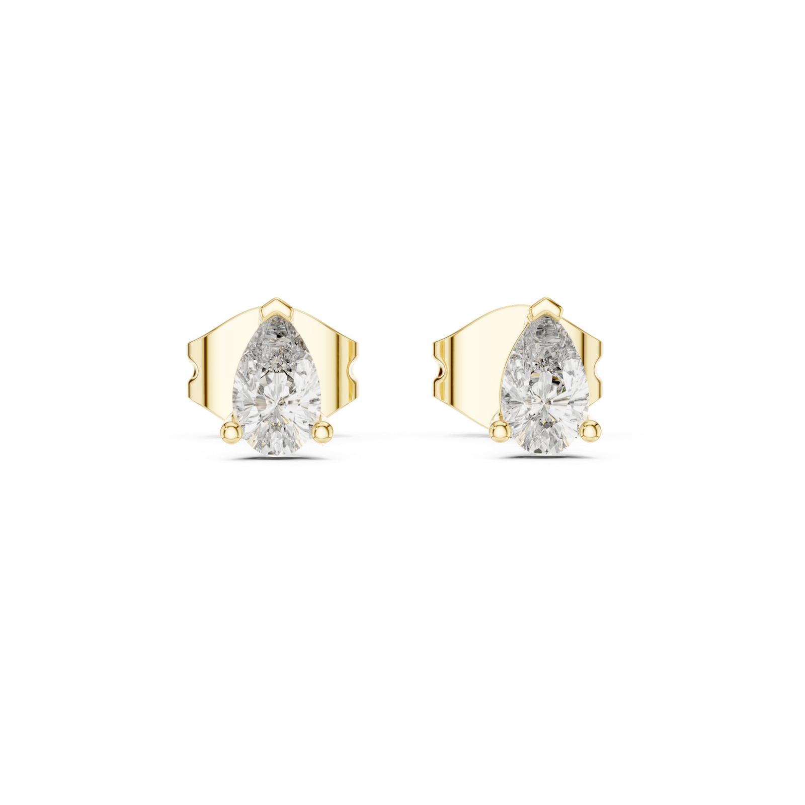 Lenora Petite Pear Diamond Stud Earrings