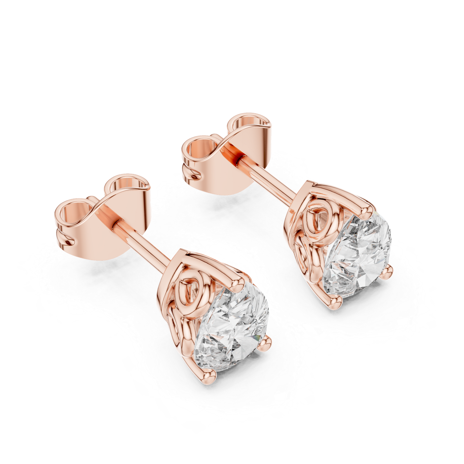 Florentine Pear Classic Diamond Stud Earrings