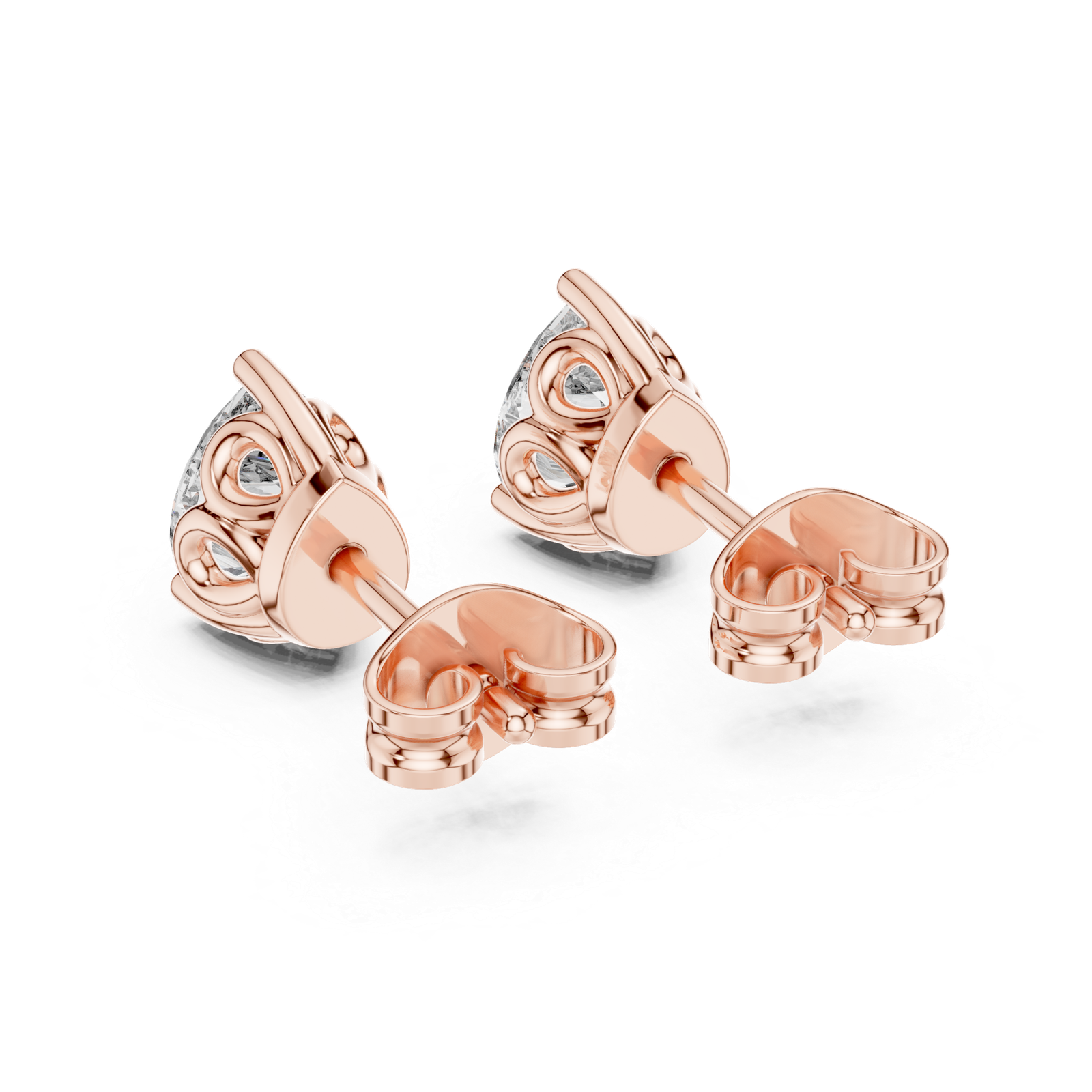 Florentine Pear Classic Diamond Stud Earrings