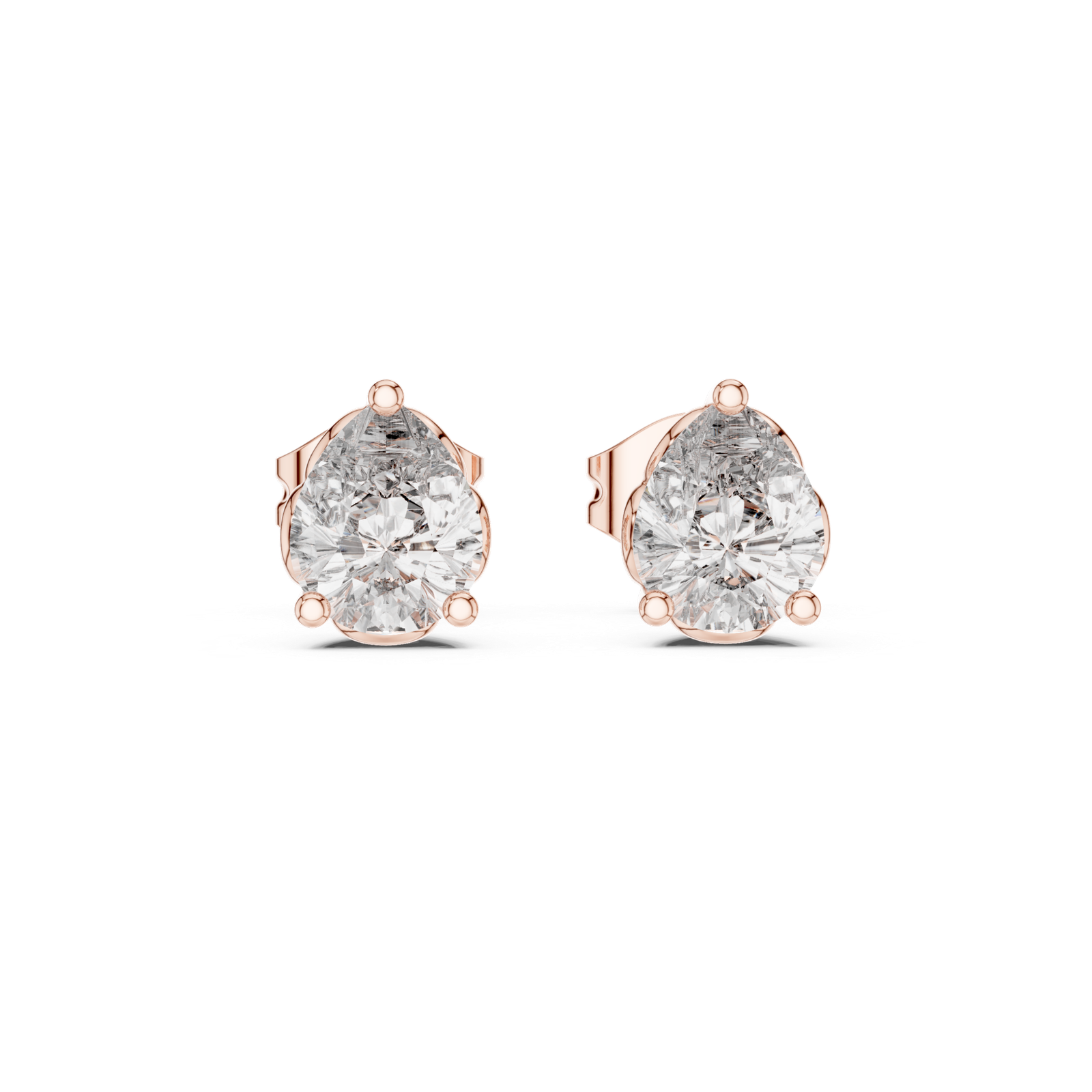 Florentine Pear Classic Diamond Stud Earrings