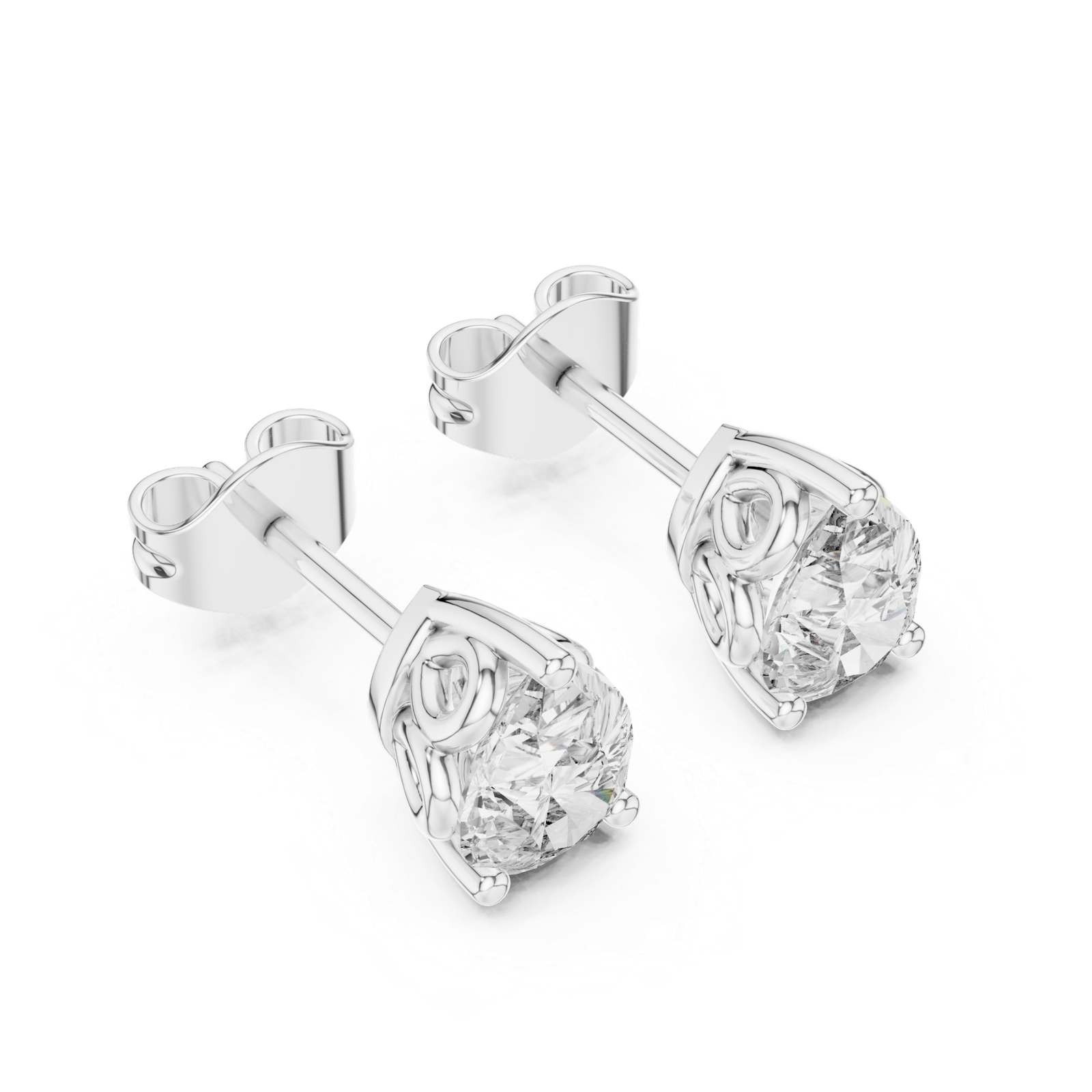 Florentine Pear Classic Diamond Stud Earrings