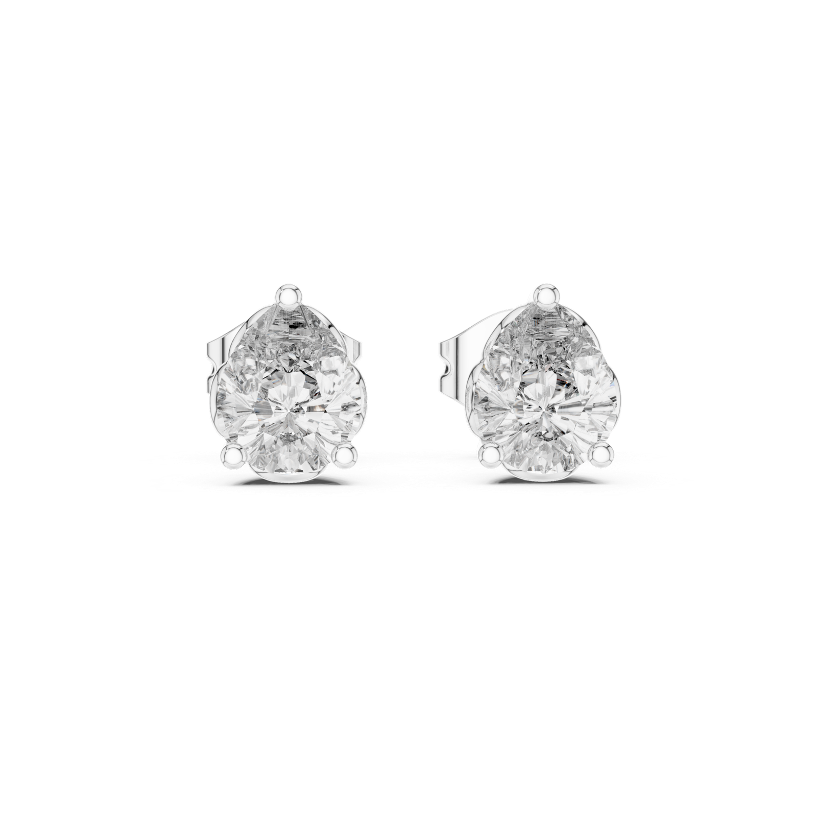 Florentine Pear Classic Diamond Stud Earrings