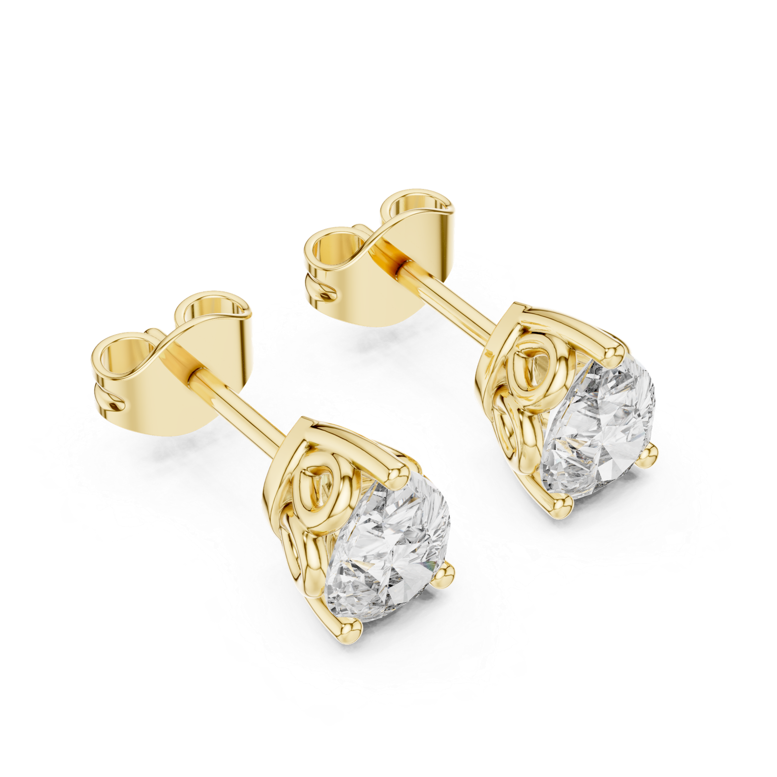 Florentine Pear Classic Diamond Stud Earrings