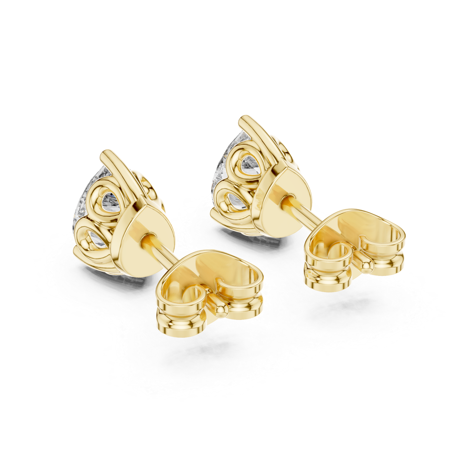 Florentine Pear Classic Diamond Stud Earrings