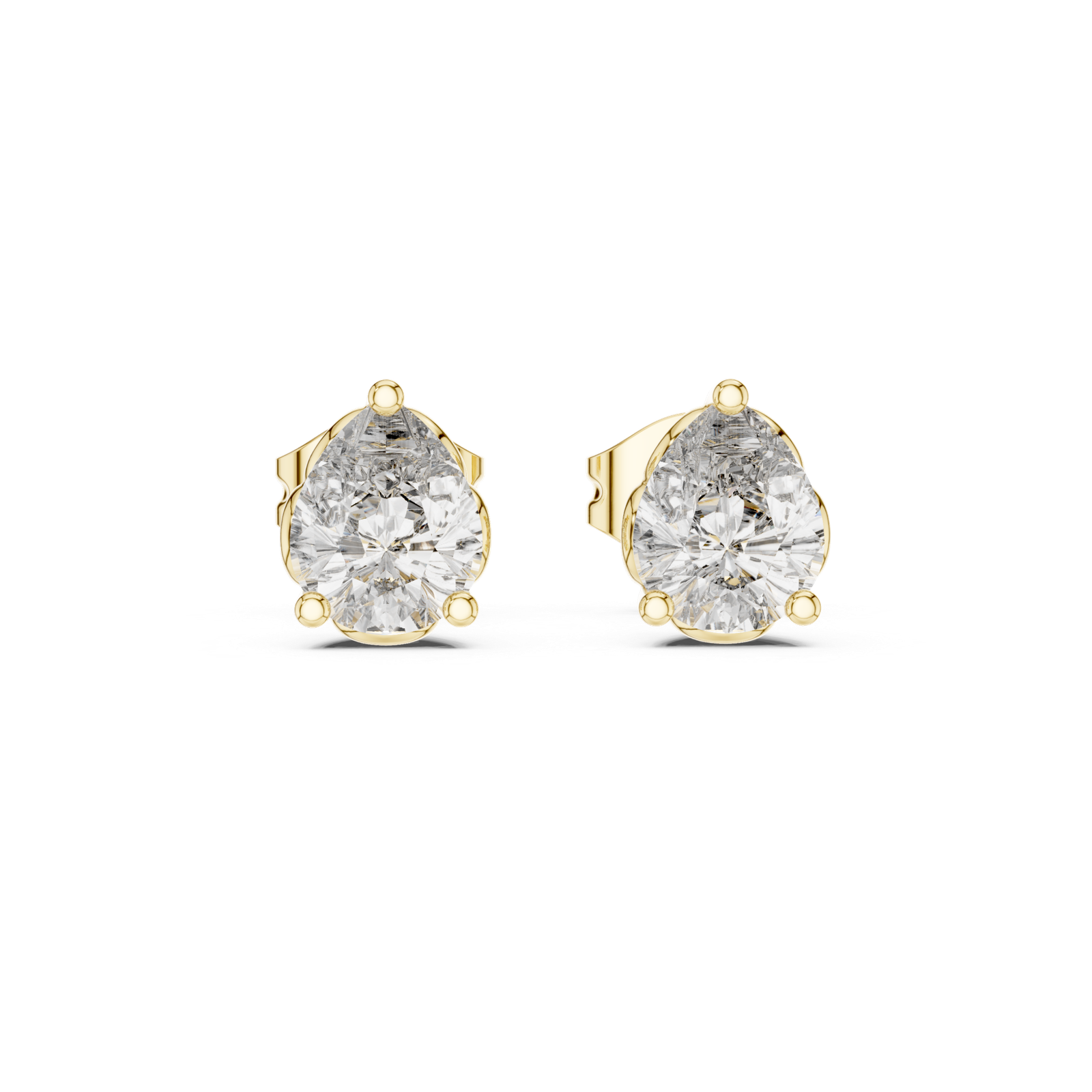 Florentine Pear Classic Diamond Stud Earrings