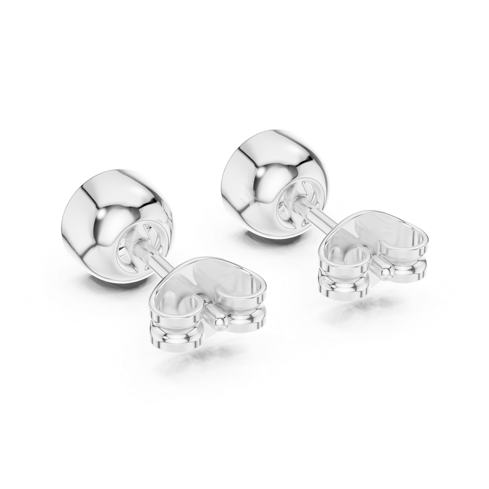 Lucia Round Bezel Diamond Stud Earrings