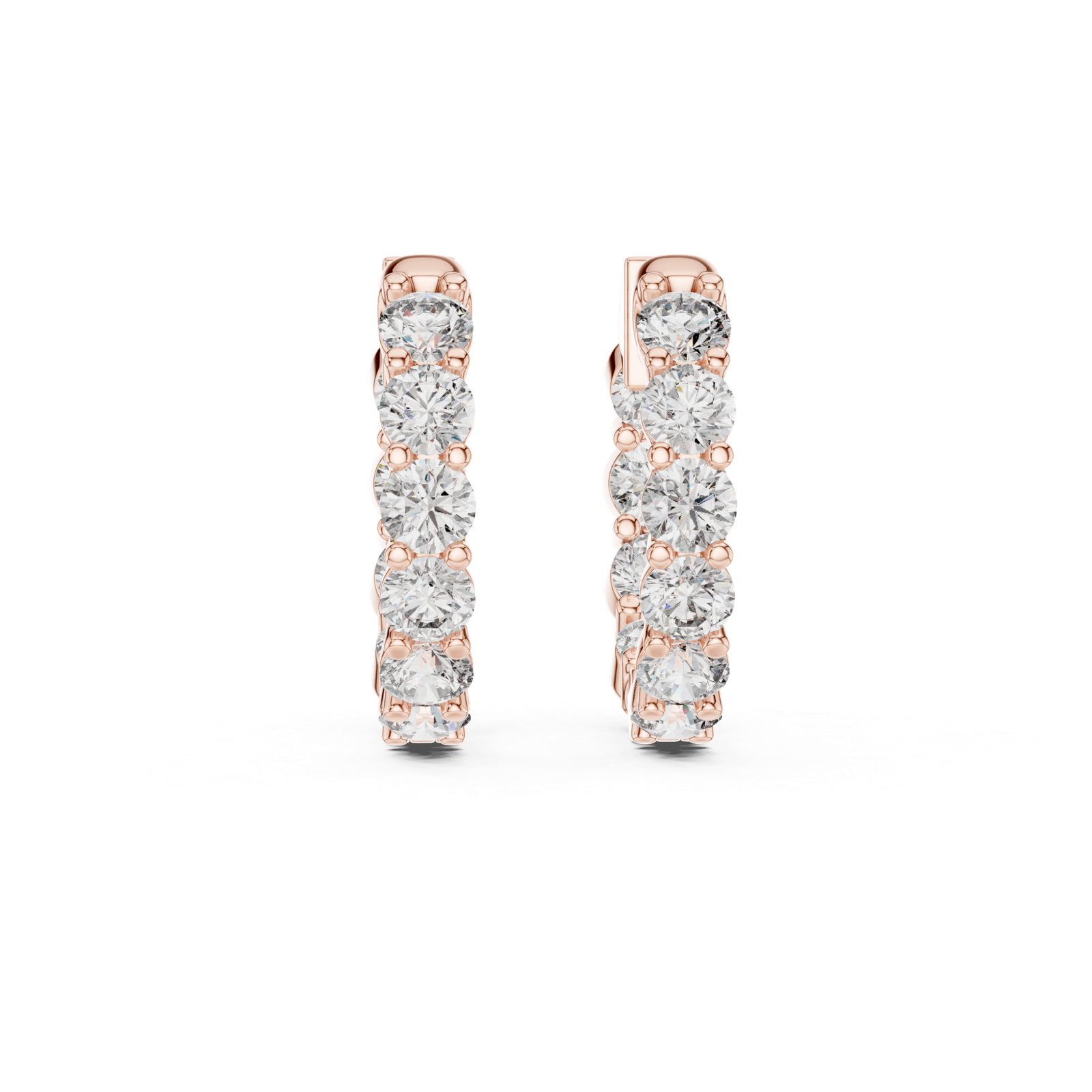 Adora Heart Diamond Hoop Earrings