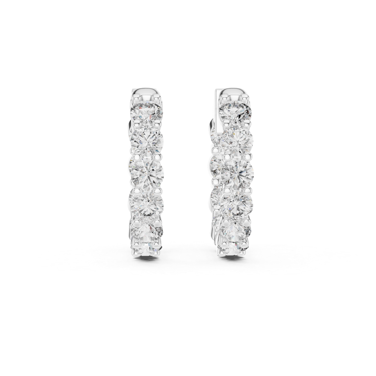 Adora Heart Diamond Hoop Earrings