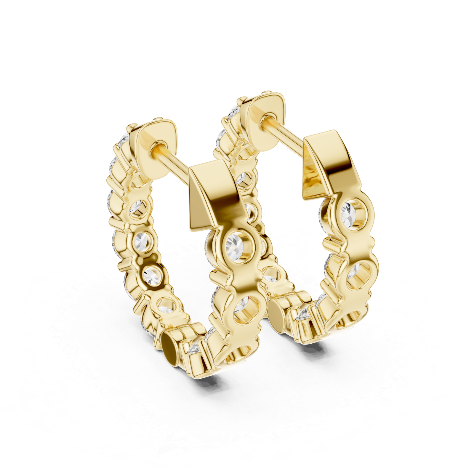 Adora Heart Diamond Hoop Earrings