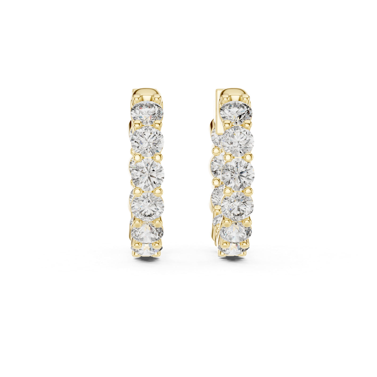 Adora Heart Diamond Hoop Earrings