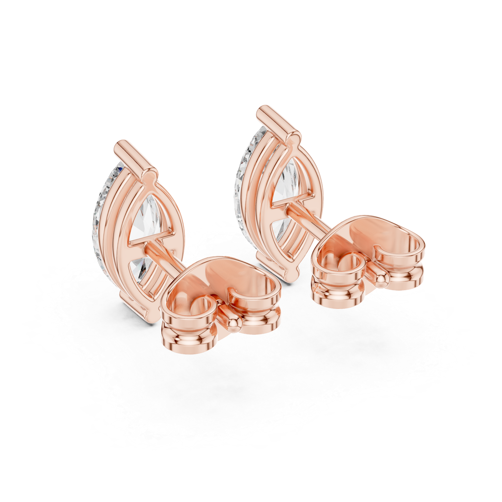 Sable Marquise Solitaire Diamond Bali Diamond Earrings