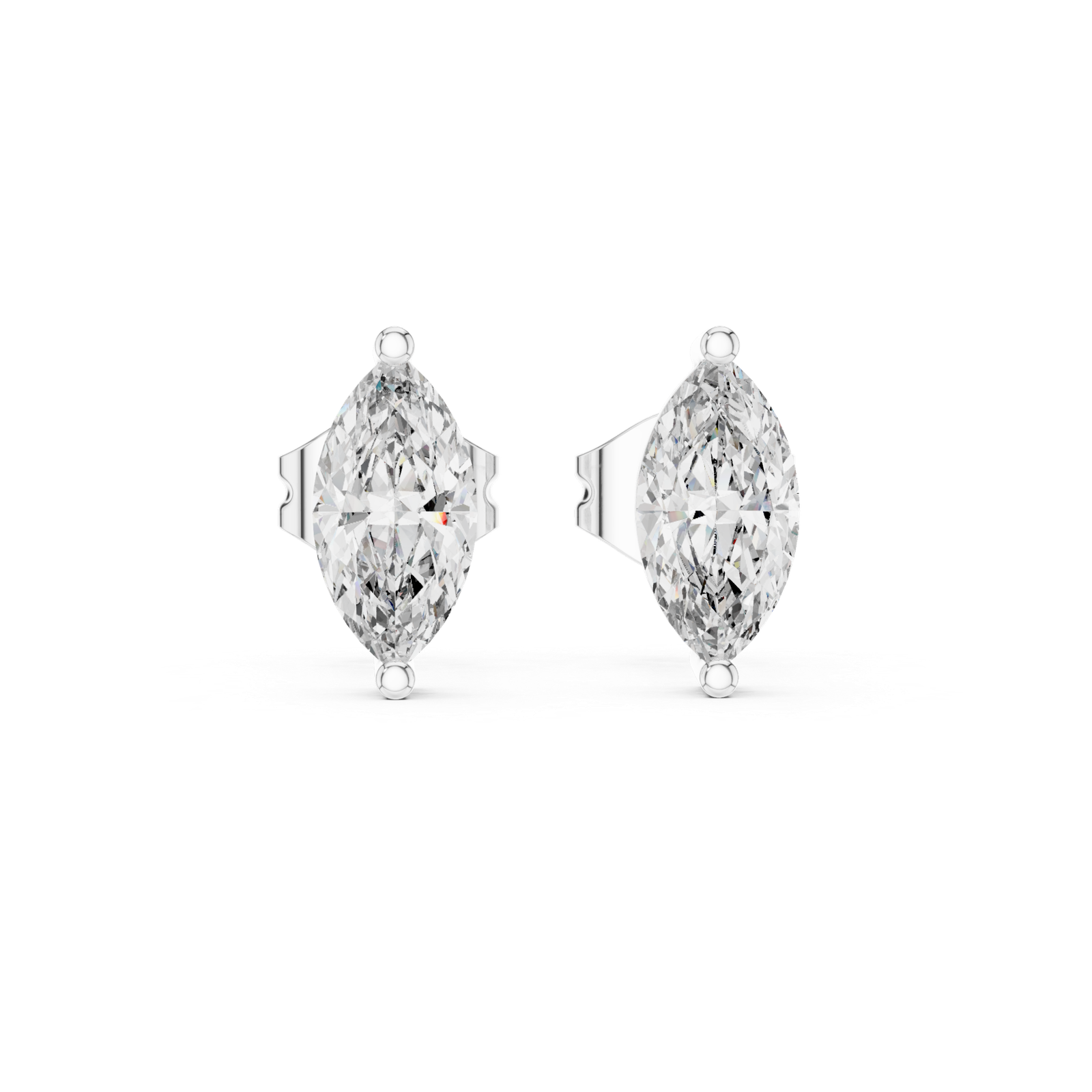 Sable Marquise Solitaire Diamond Bali Diamond Earrings