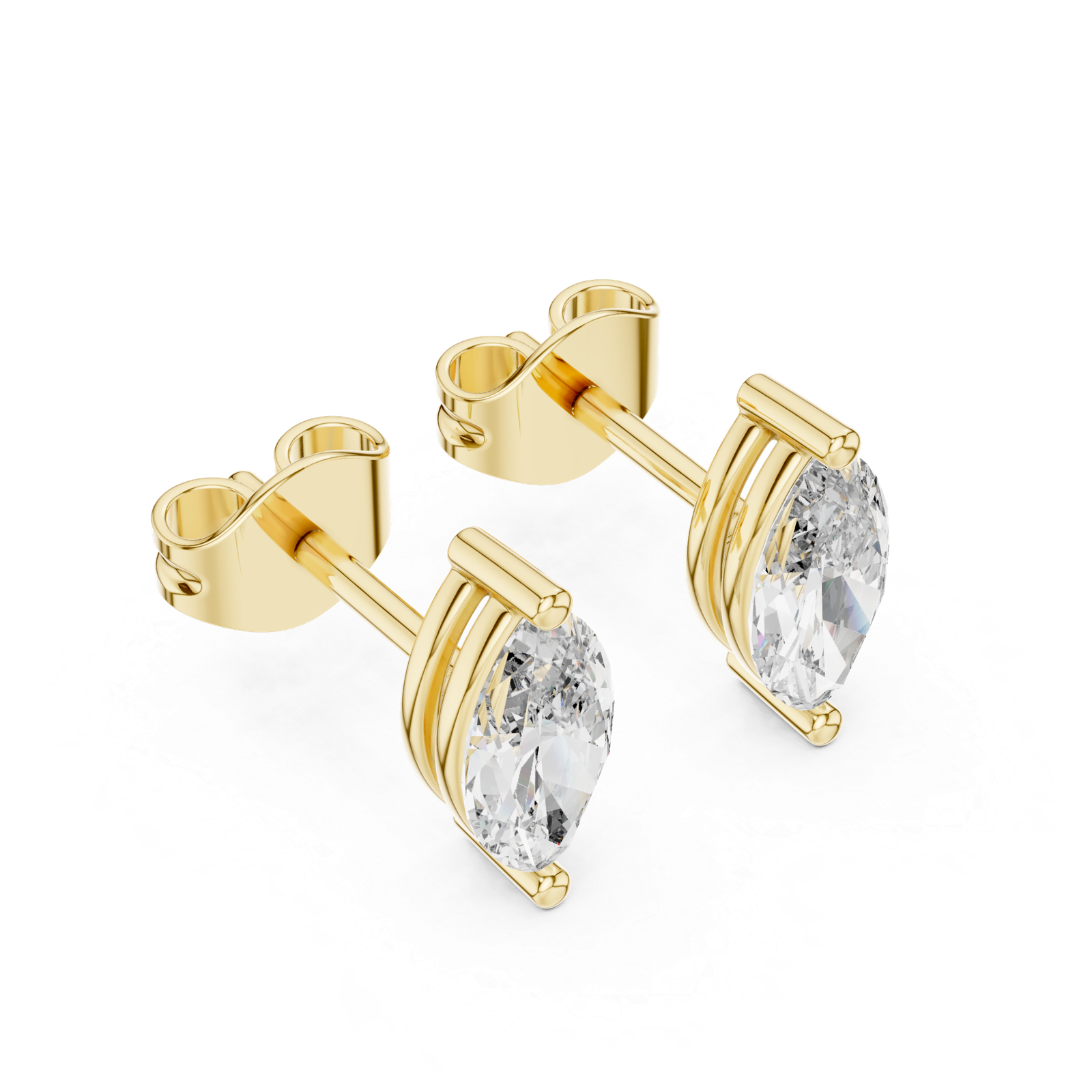 Sable Marquise Solitaire Diamond Bali Diamond Earrings