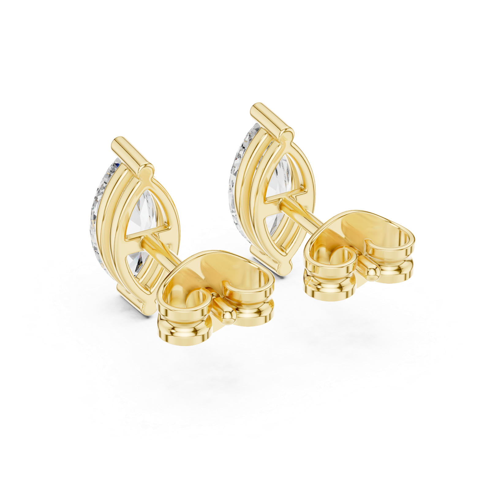 Sable Marquise Solitaire Diamond Bali Diamond Earrings