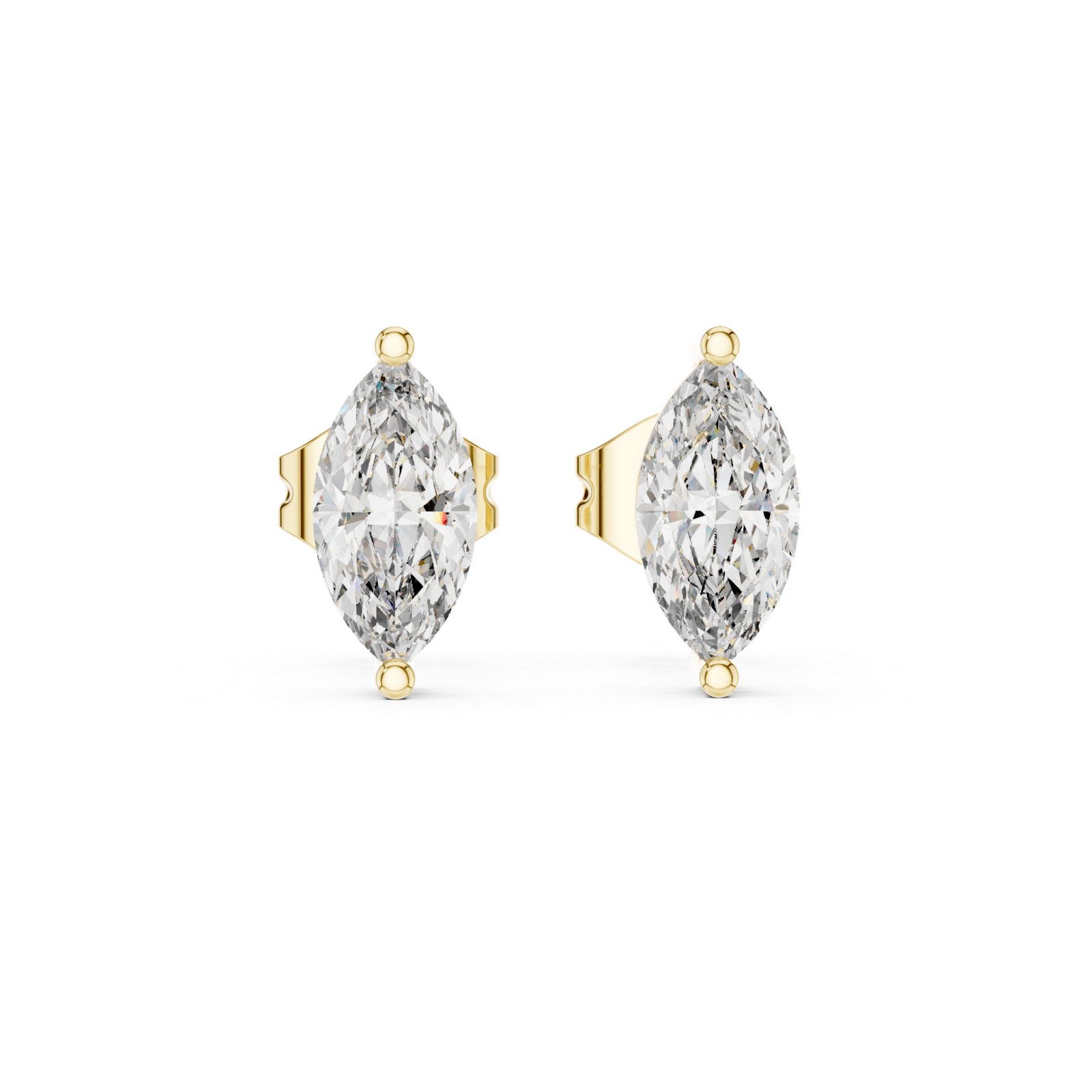 Sable Marquise Solitaire Diamond Bali Diamond Earrings