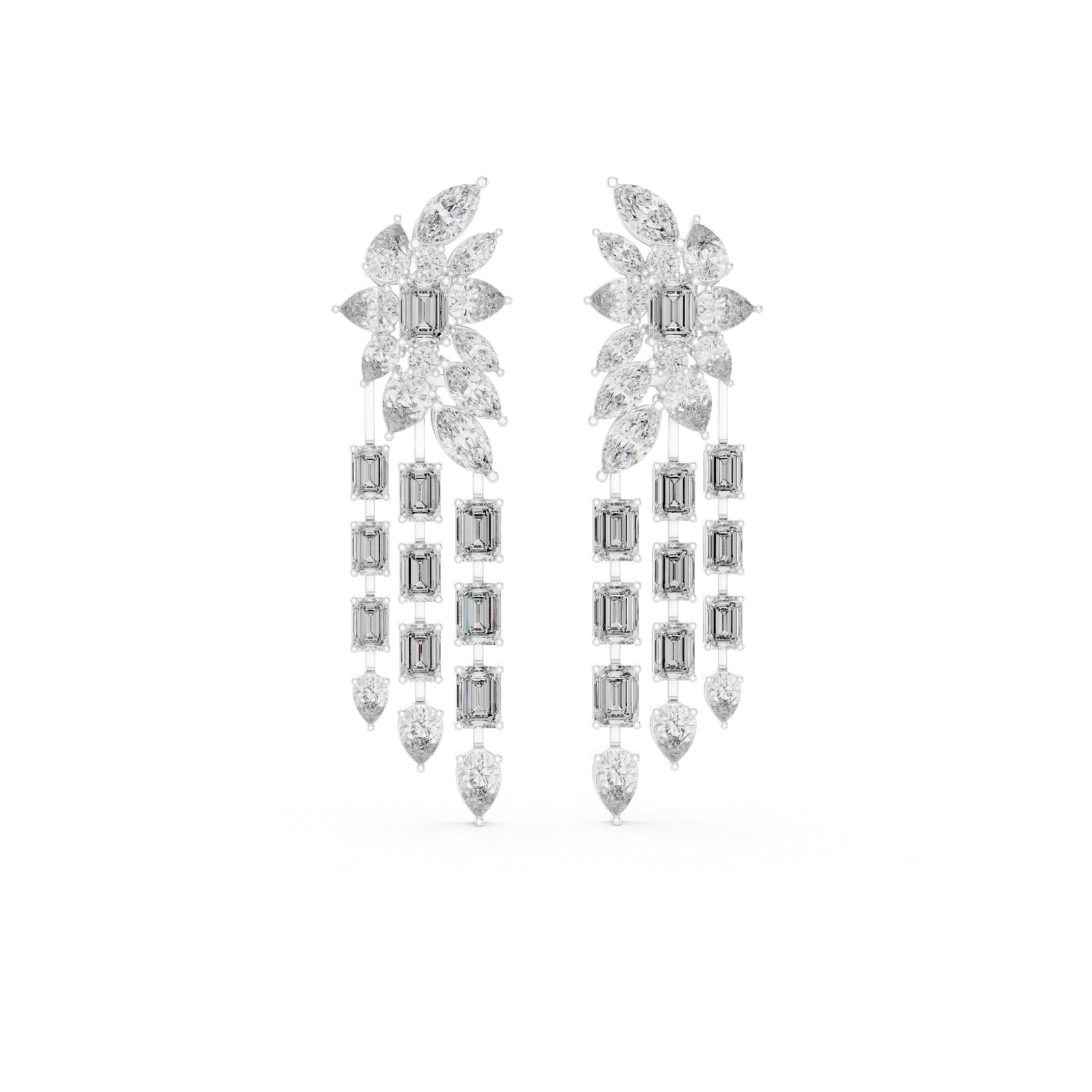 Violette Grand Chandelier Diamond Earrings