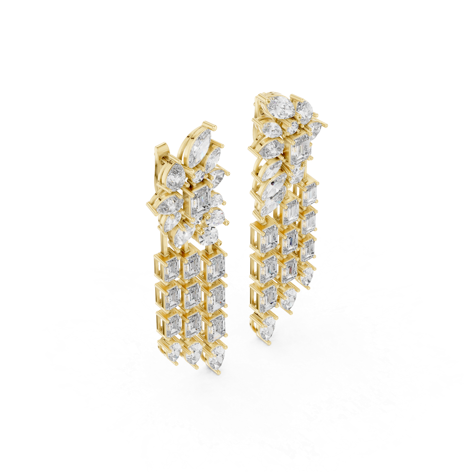 Violette Grand Chandelier Diamond Earrings