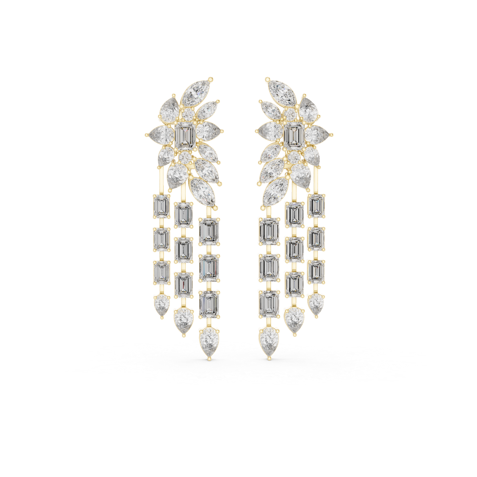 Violette Grand Chandelier Diamond Earrings