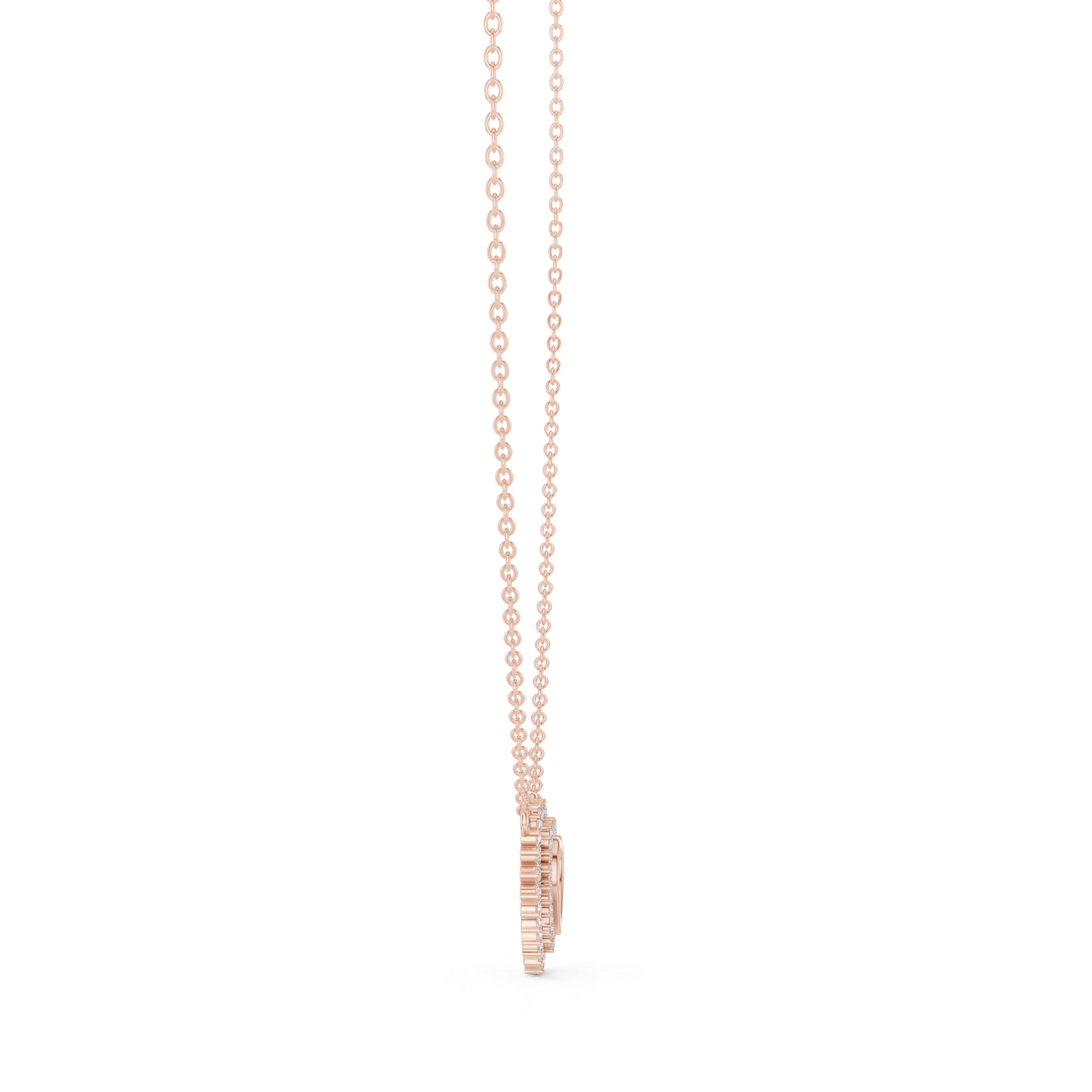Elara Heart Halo Pendant Necklace