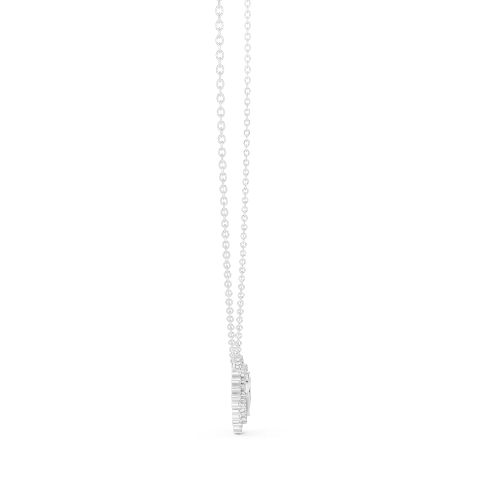 Elara Heart Halo Pendant Necklace