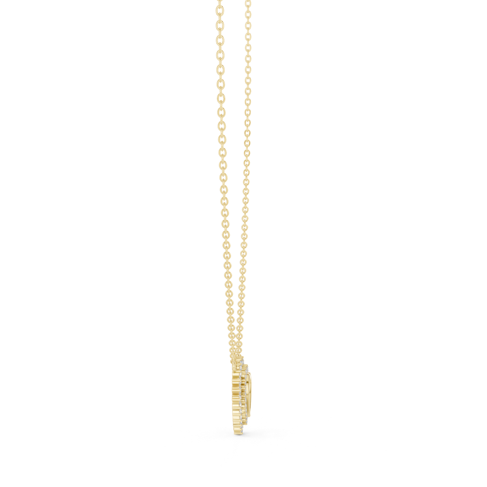 Elara Heart Halo Pendant Necklace