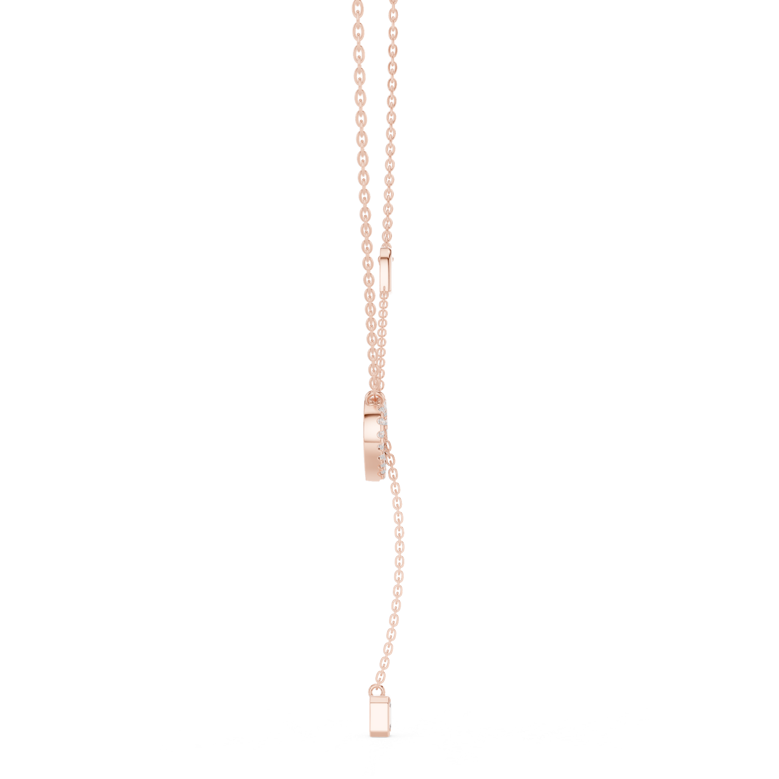 Amara Heart Lariat Pendant Necklace