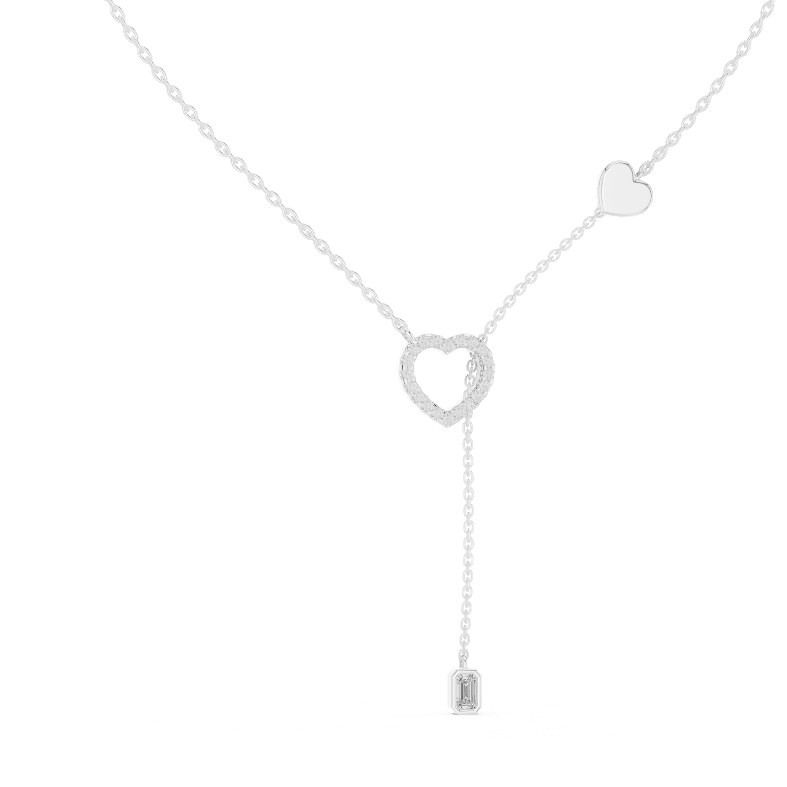 Amara Heart Lariat Pendant Necklace