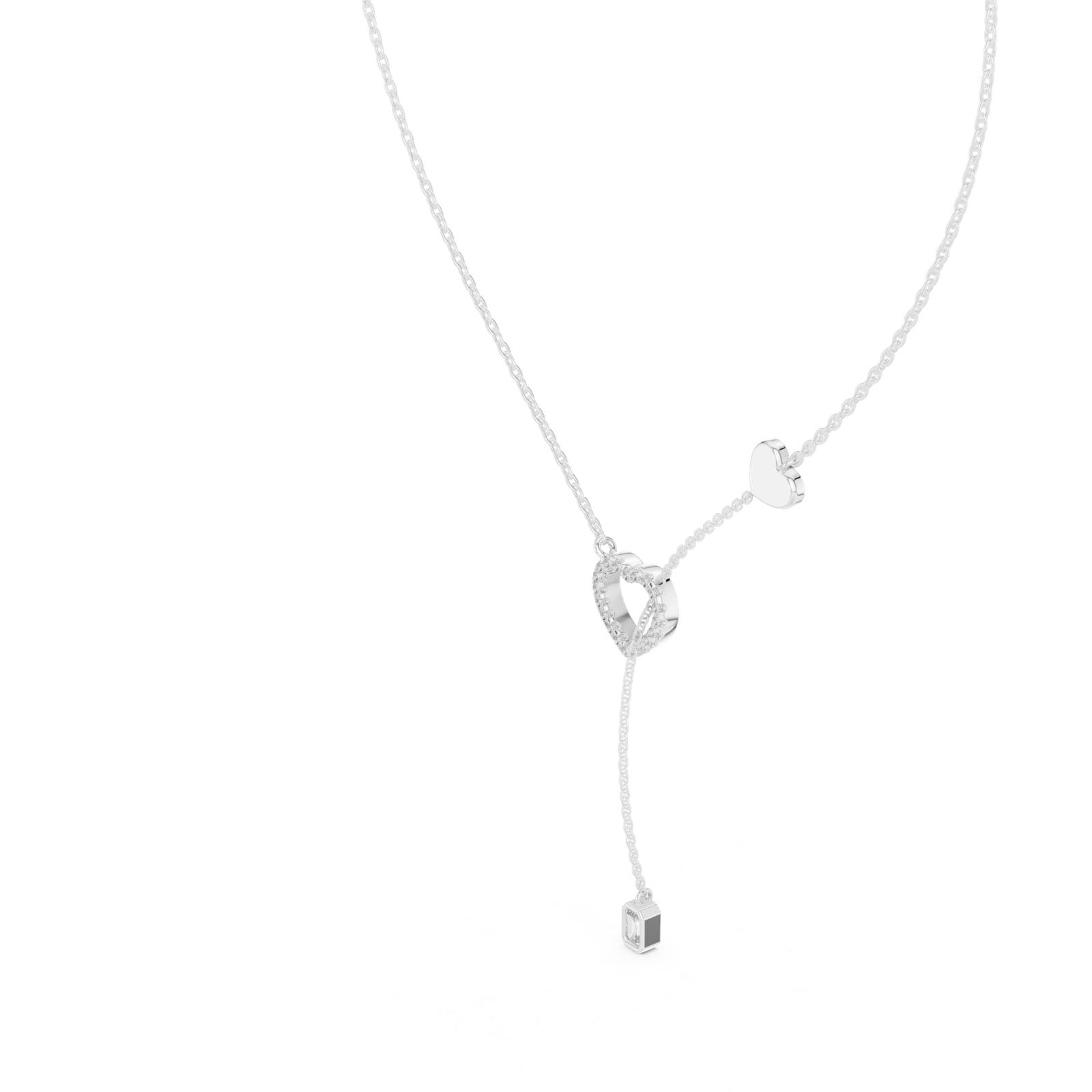 Amara Heart Lariat Pendant Necklace