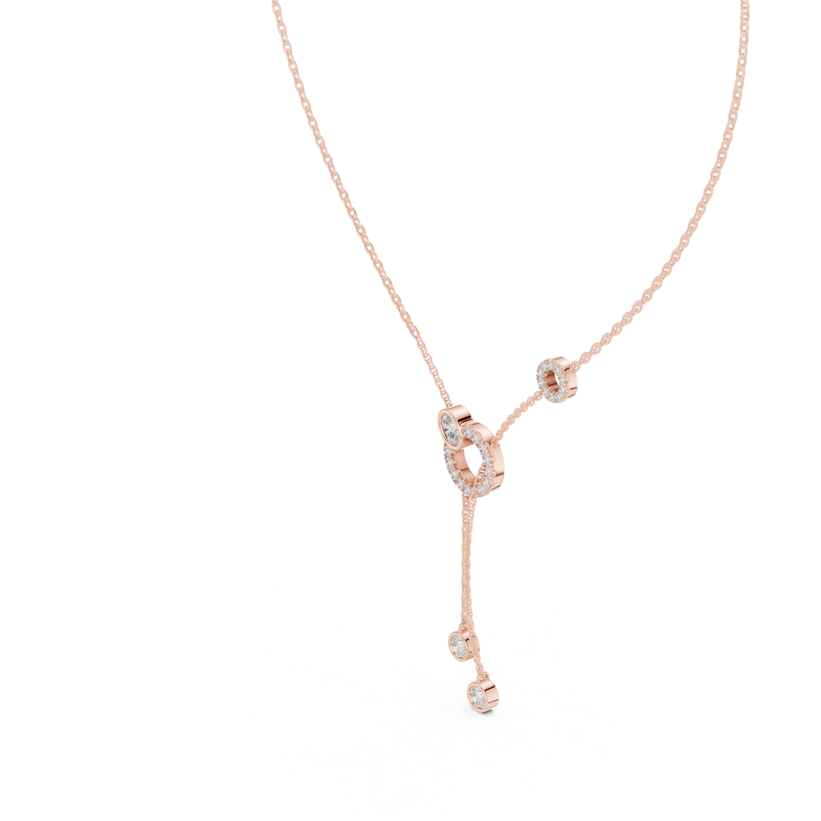 Céleste Circle Drop Lariat Pendant