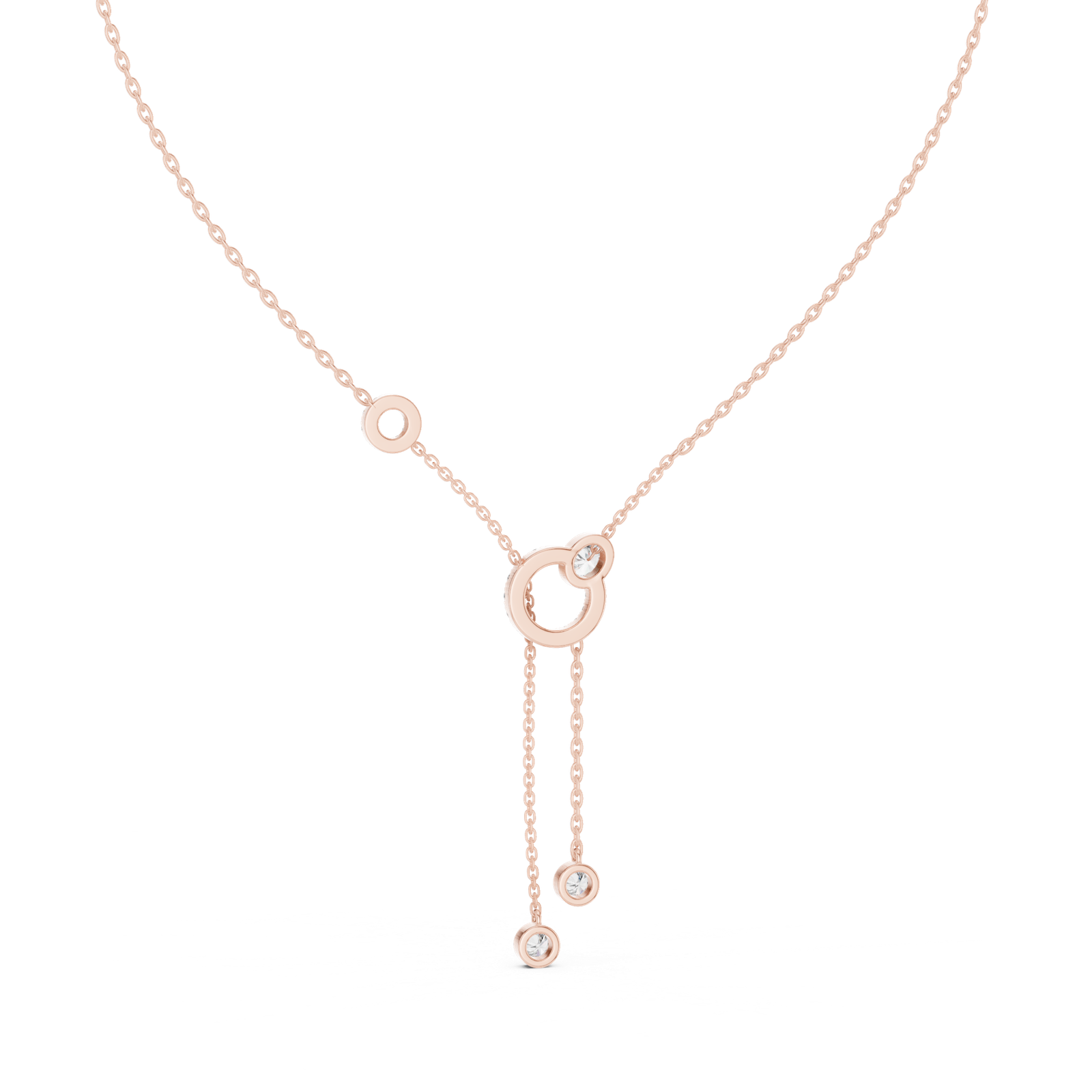 Céleste Circle Drop Lariat Pendant