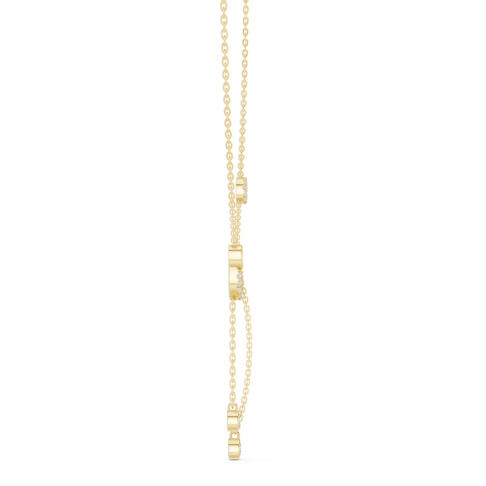 Céleste Circle Drop Lariat Pendant