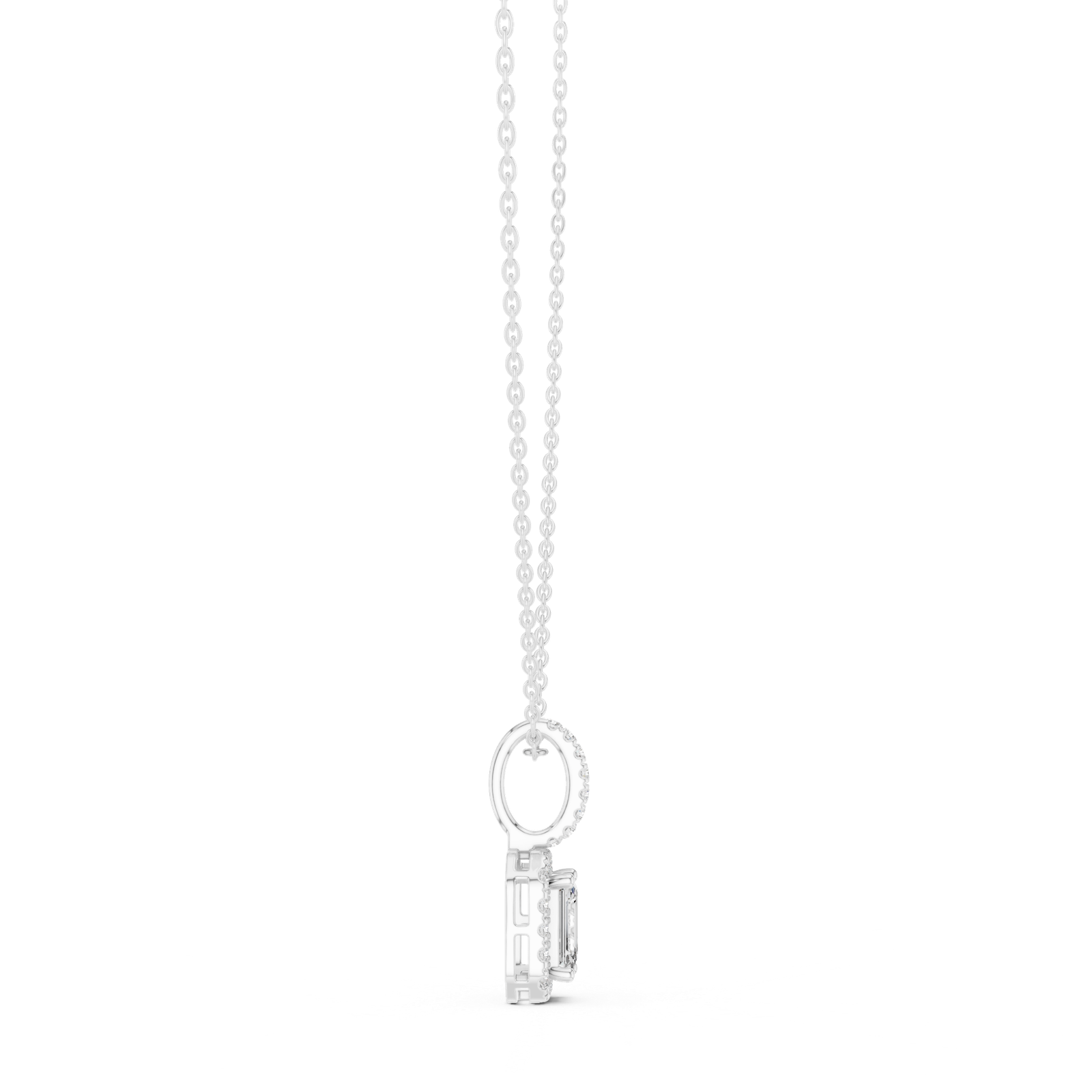 Valentina Emerald Halo Pendant