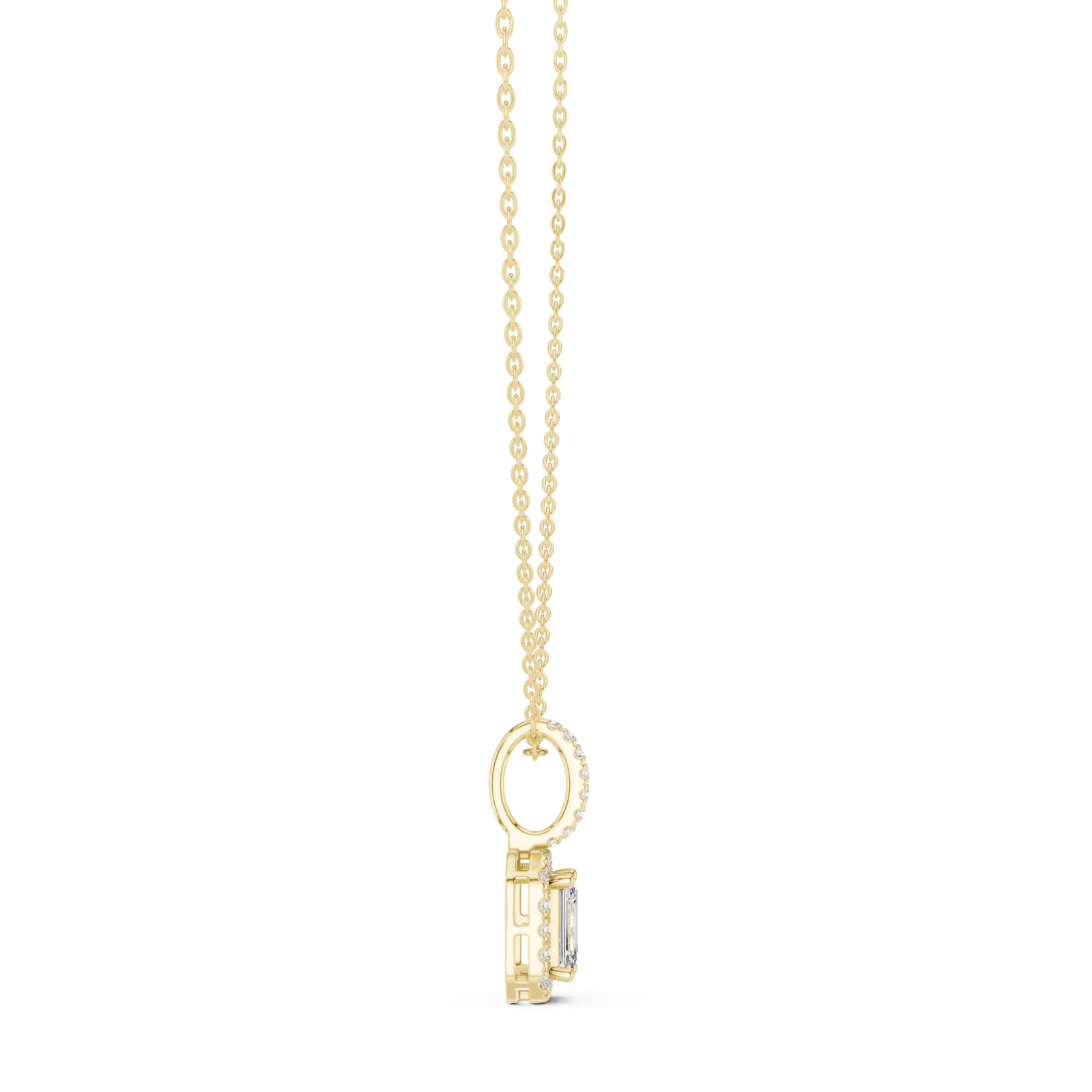 Valentina Emerald Halo Pendant