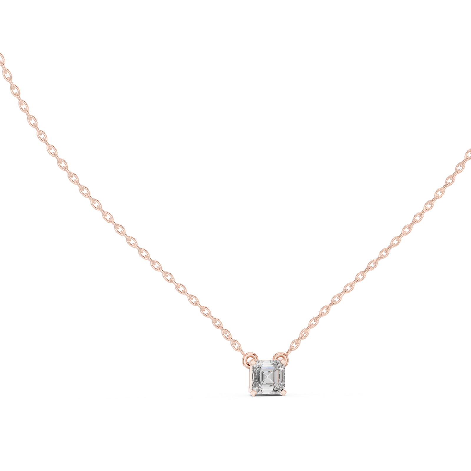 Isadora Square Emerald Solitaire Pendant
