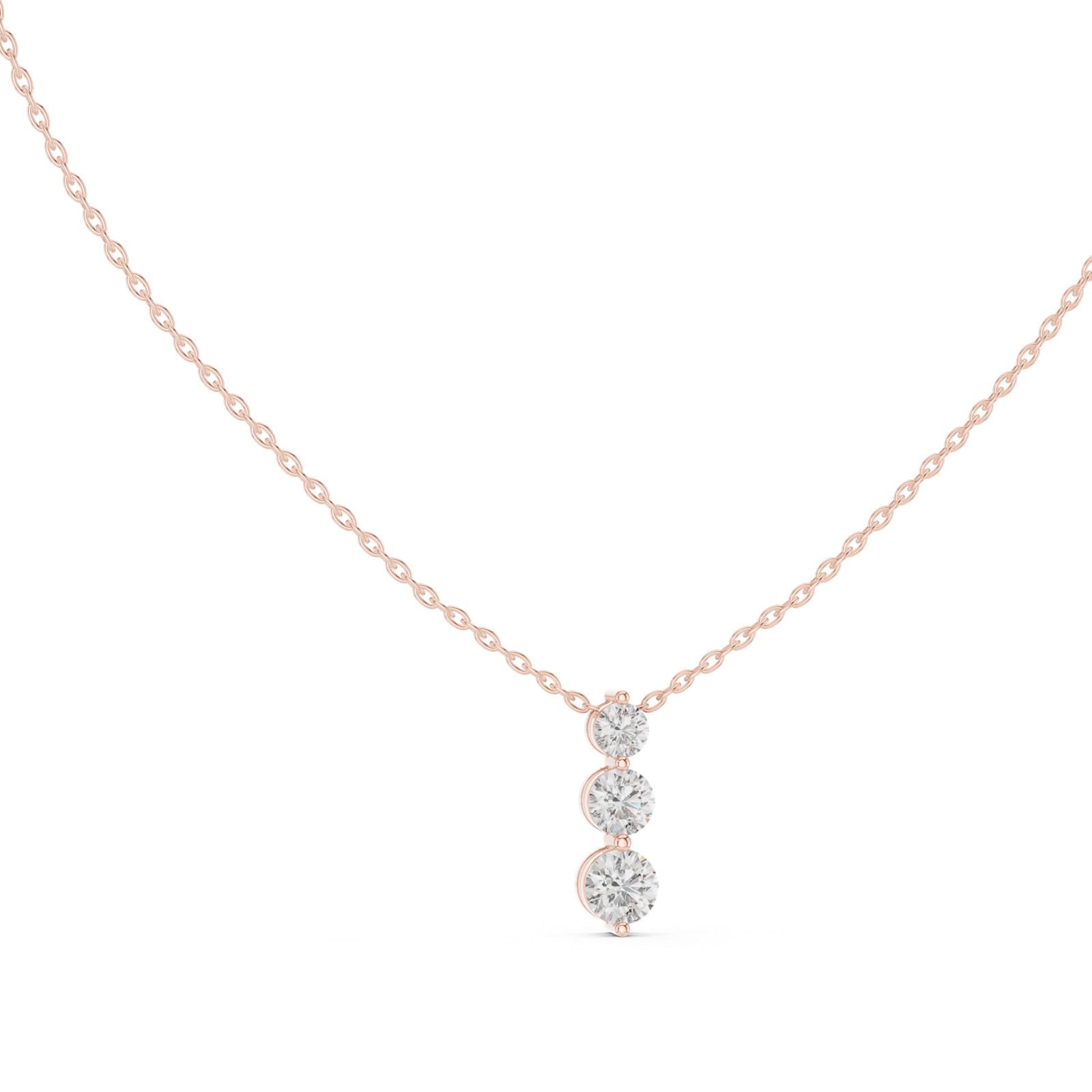 Elysian Three-Stone Drop Pendant
