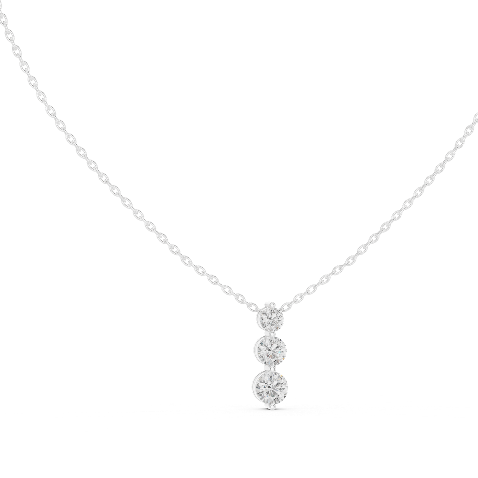 Elysian Three-Stone Drop Pendant