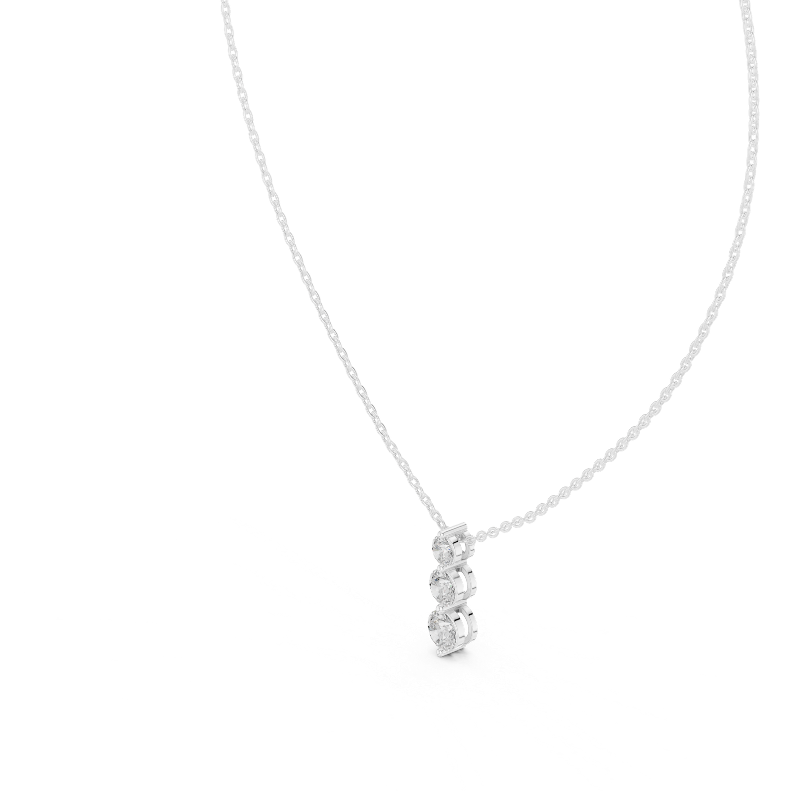 Elysian Three-Stone Drop Pendant