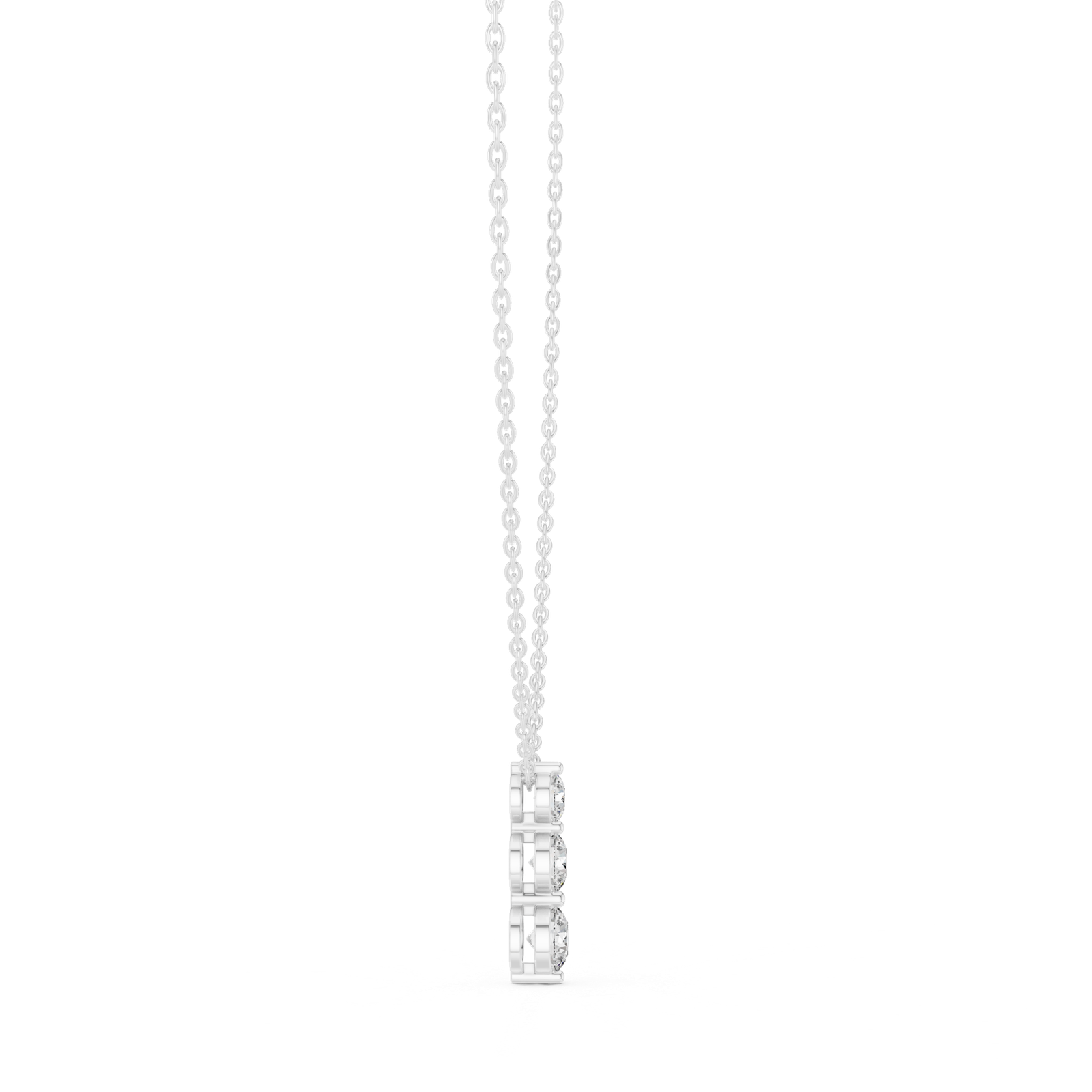 Elysian Three-Stone Drop Pendant