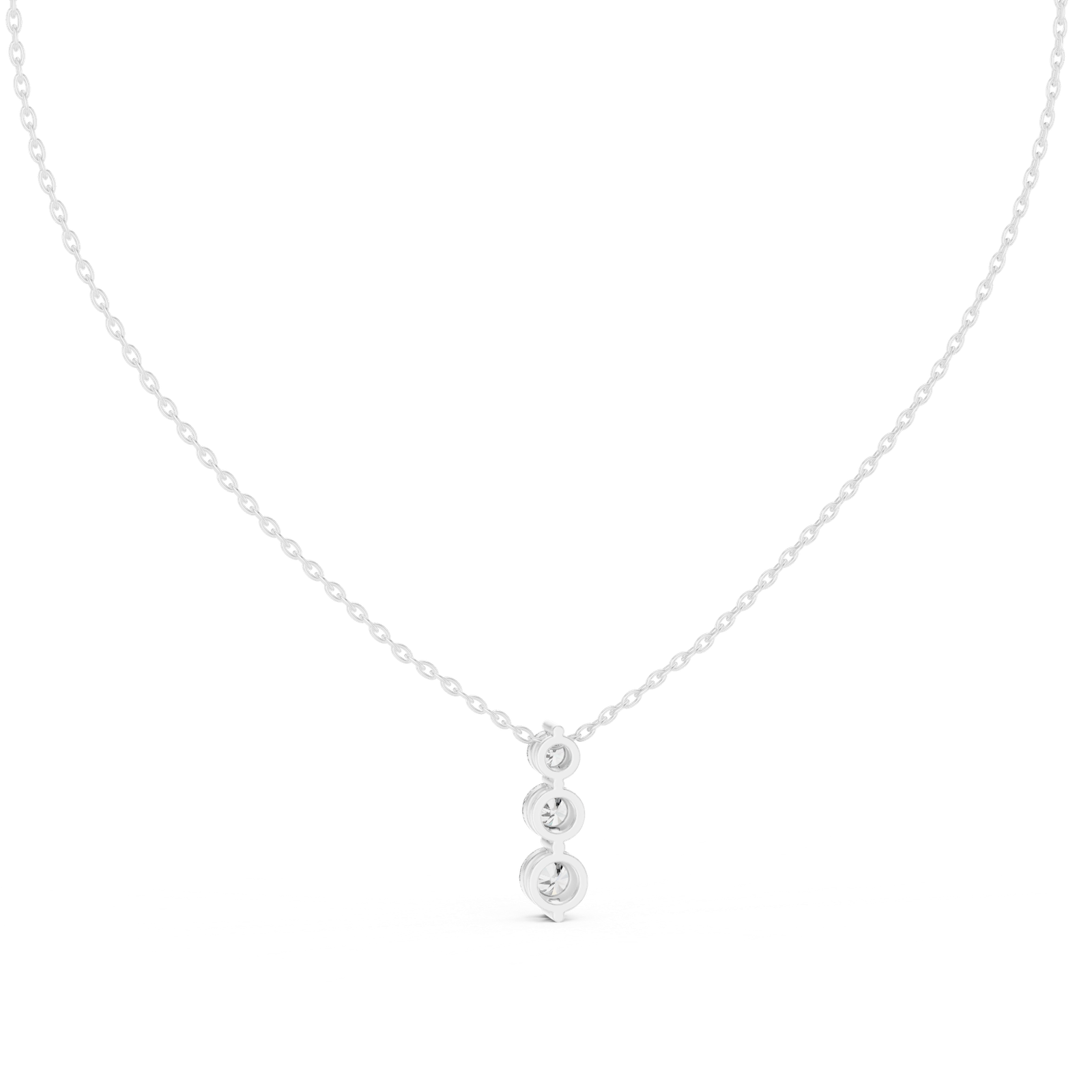 Elysian Three-Stone Drop Pendant