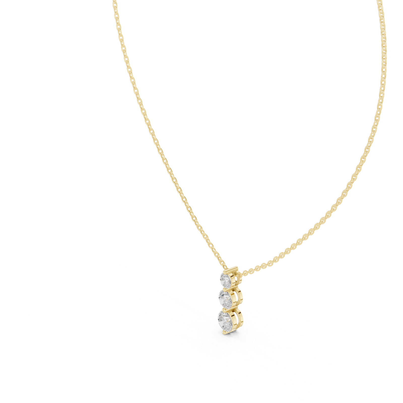 Elysian Three-Stone Drop Pendant